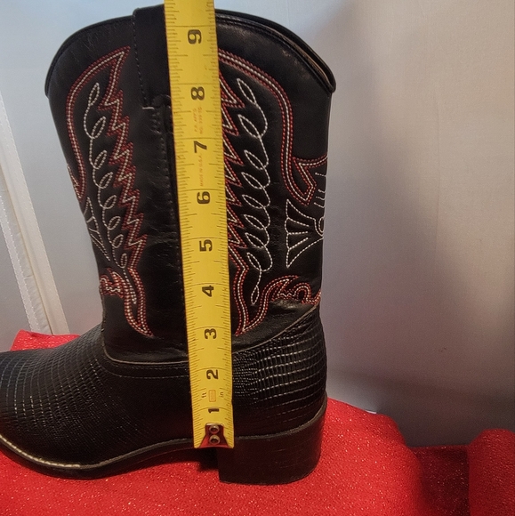 Durango Lizard Print Slip-on On Cowboy/Western Rodeo Boots Size 5 1/2 D BT940 - Picture 12 of 16